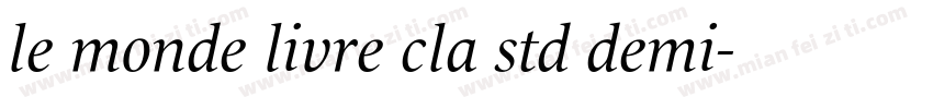 le monde livre cla std demi字体转换